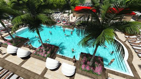 BORGATA OUTDOOR POOL .